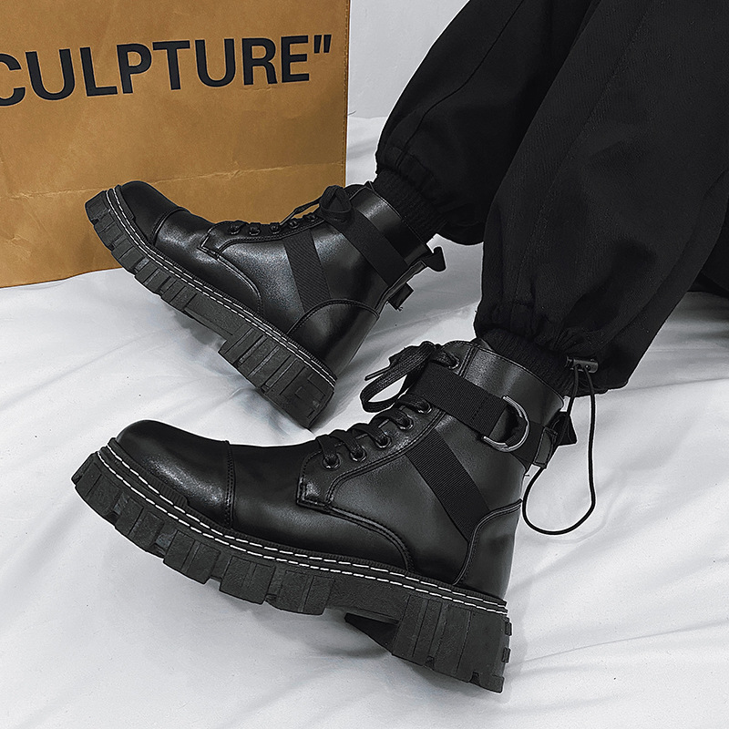 Leatherwork Clamp - Men's boots 2025 new men's shoes