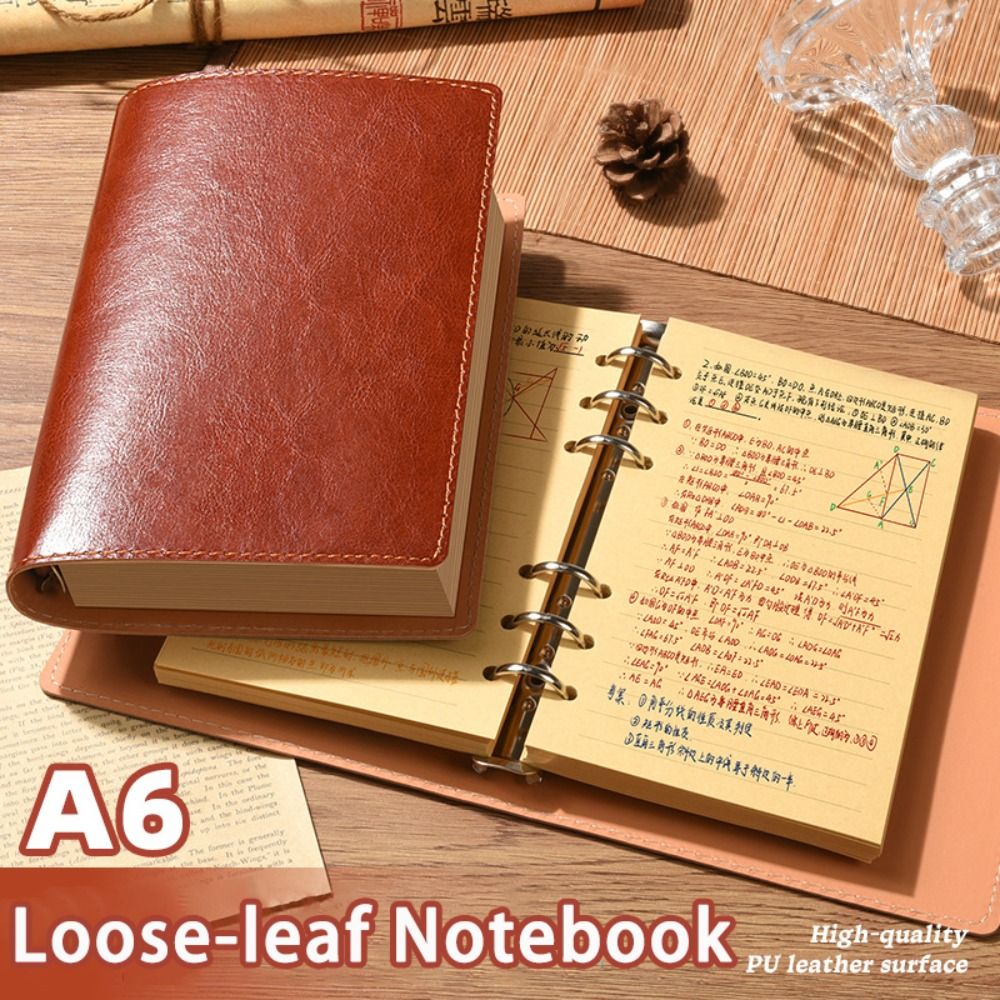 Leather Work Notepad - New A5/A6 Notebook Loose-leaf PU Leather