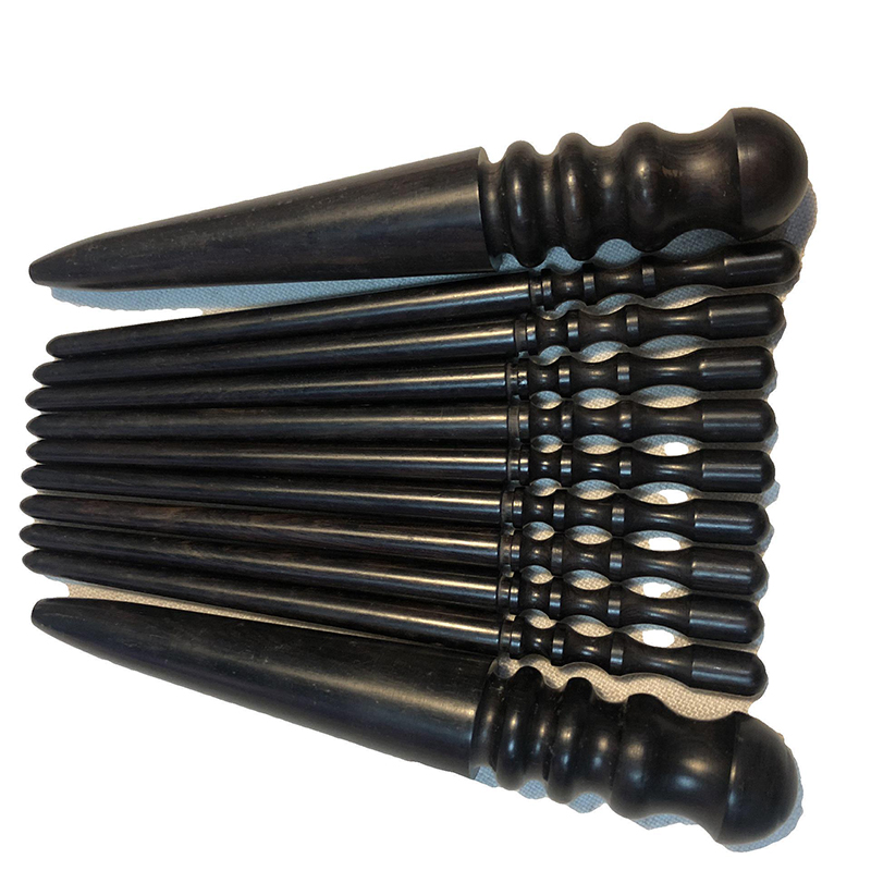 Leatherwork Tool Kit - 2Pcs High Density Ebony Black Wood