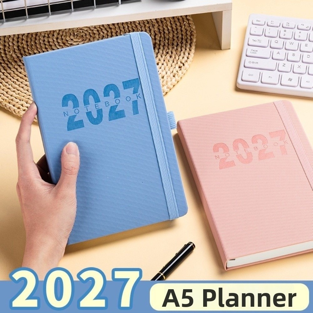 Leather Work Notepad - English 2027 Schedule Planner Notepad 12