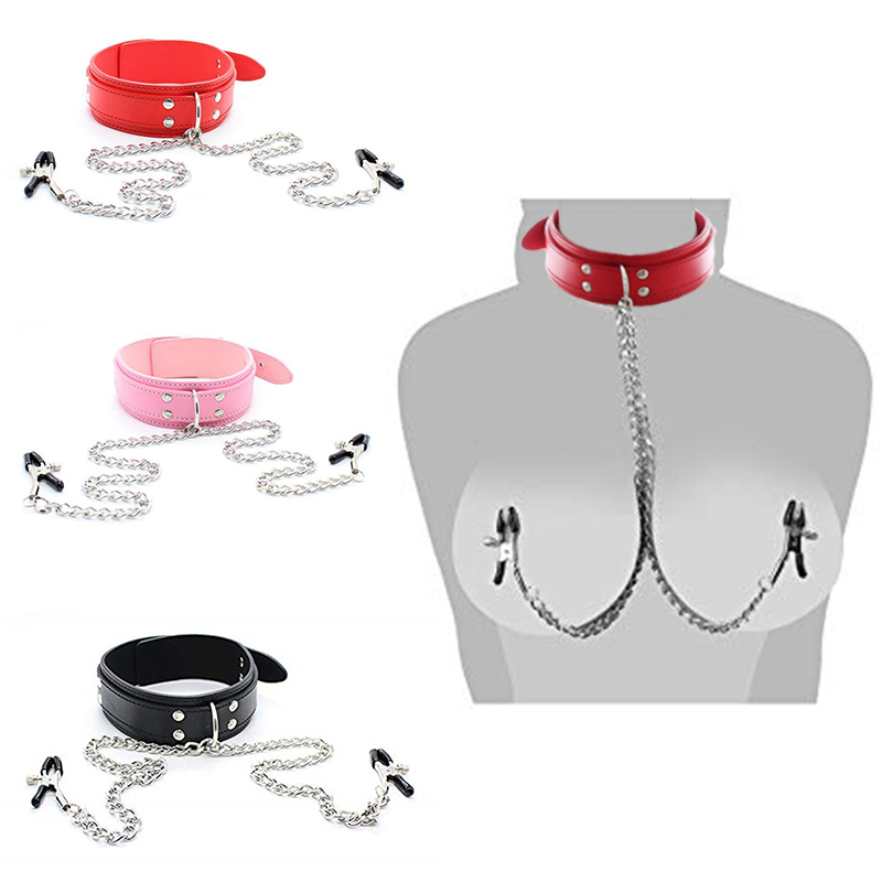 Leatherwork Clamp - BDSM Fetish Collar Nipple Clamps Leather
