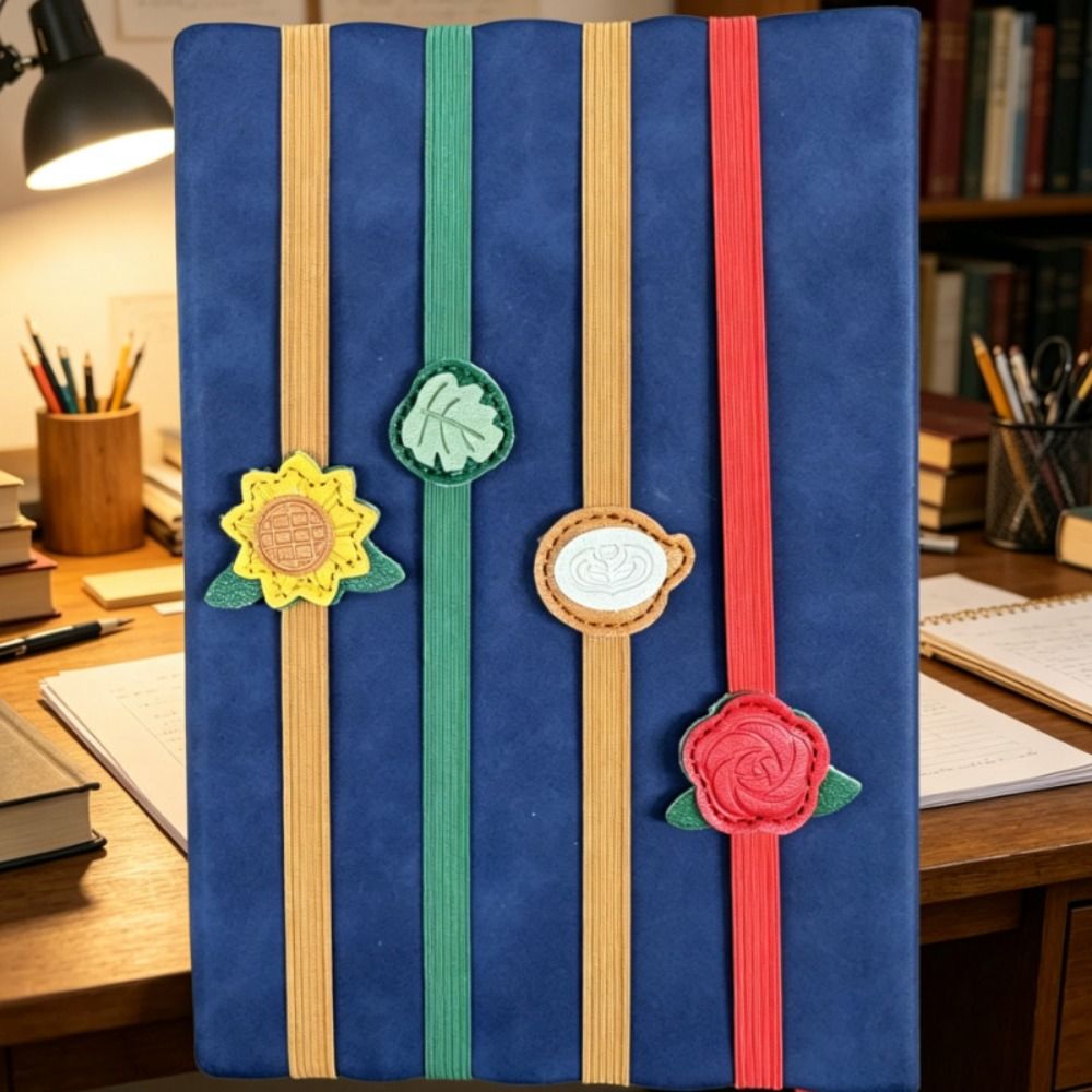 Vintage Elastic Bands Leather  - Leather Work Notepad 评论和价格