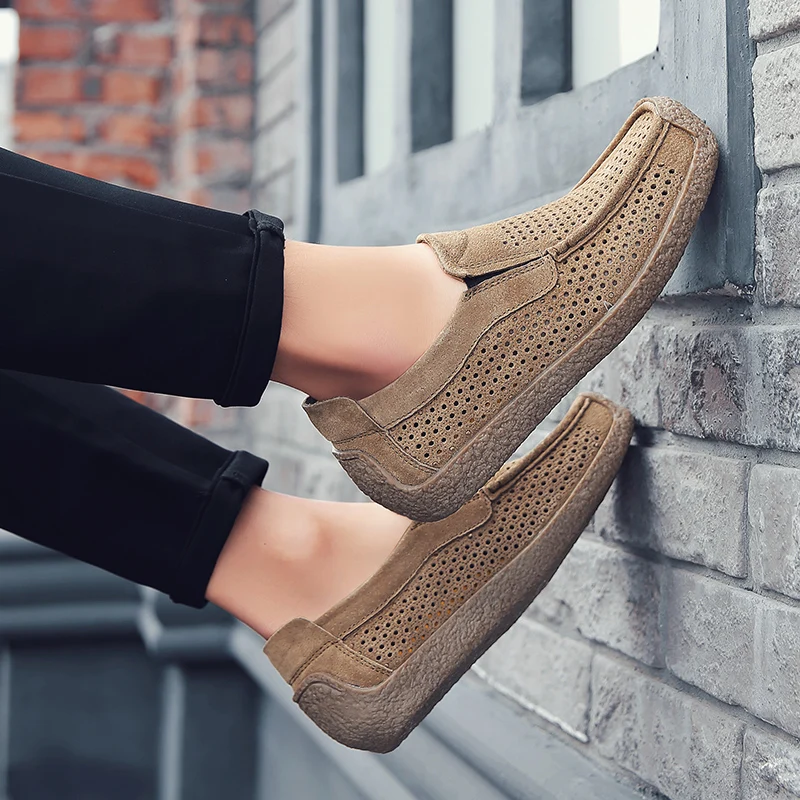 Men Loafers High-quality Slip  - Leather Works 评论和价格