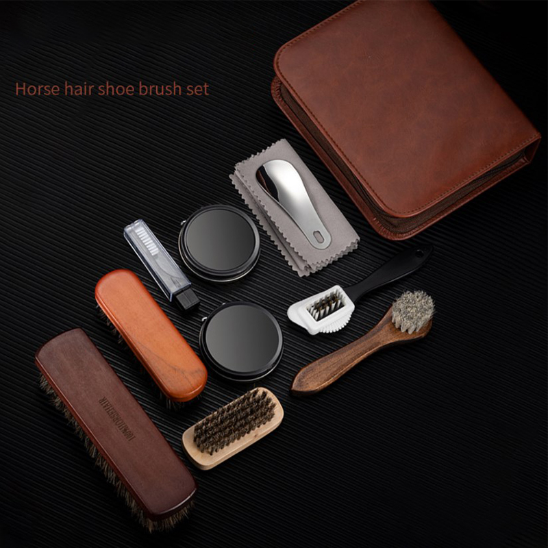 HorseHair Shoe Brush Set Leath - Leatherwork Tool Kit 评论和价格