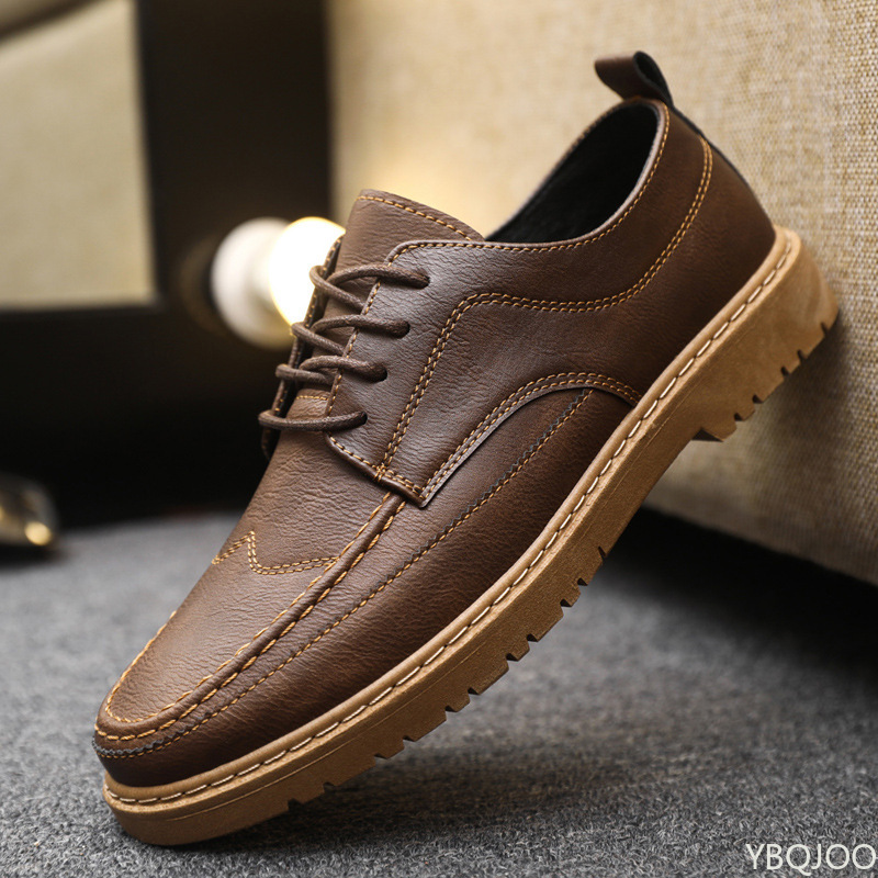 Men's Casual Leather Shoes Tre - Leatherwork Clamp 评论和价格