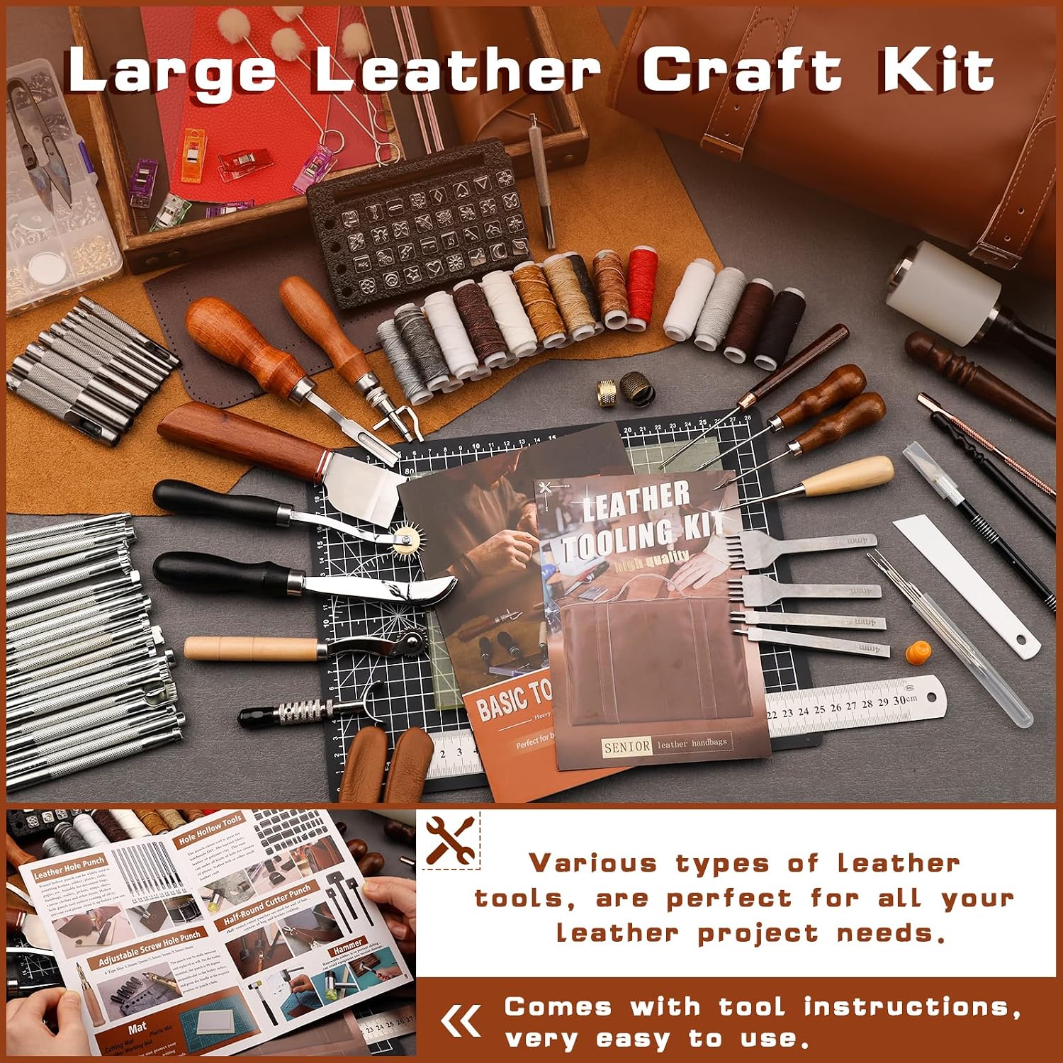 Leather Tooling Kit Leather Cr - Leather Works 评论和价格