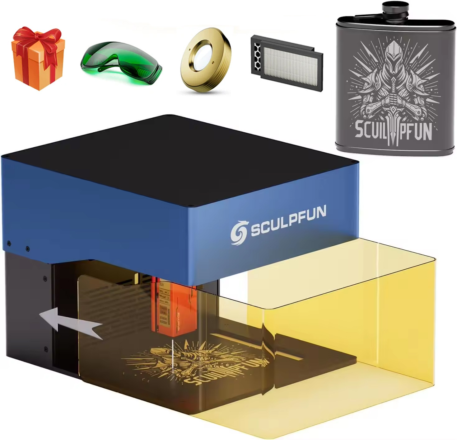 Sculpfun iCube Pro 10W Laser E - Leatherwork Logo 评论和价格