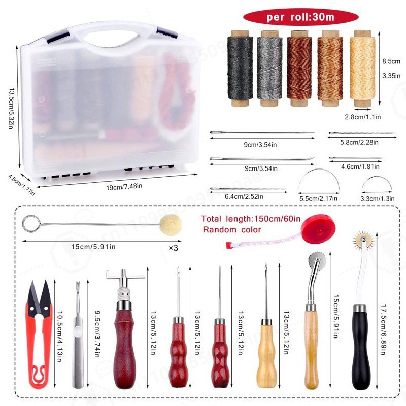 DIY Leather Craft Hand Sewing  - Leatherwork Tool Kit 评论和价格