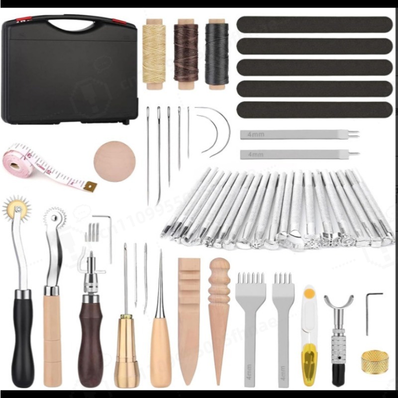 DIY Leather Craft Hand Sewing  - Leatherwork Tool Kit 评论和价格