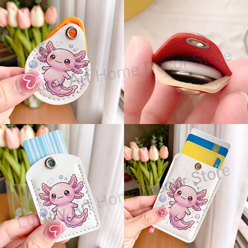 Cute pink A-Axolotl Cartoon Ho - Leather Works 评论和价格