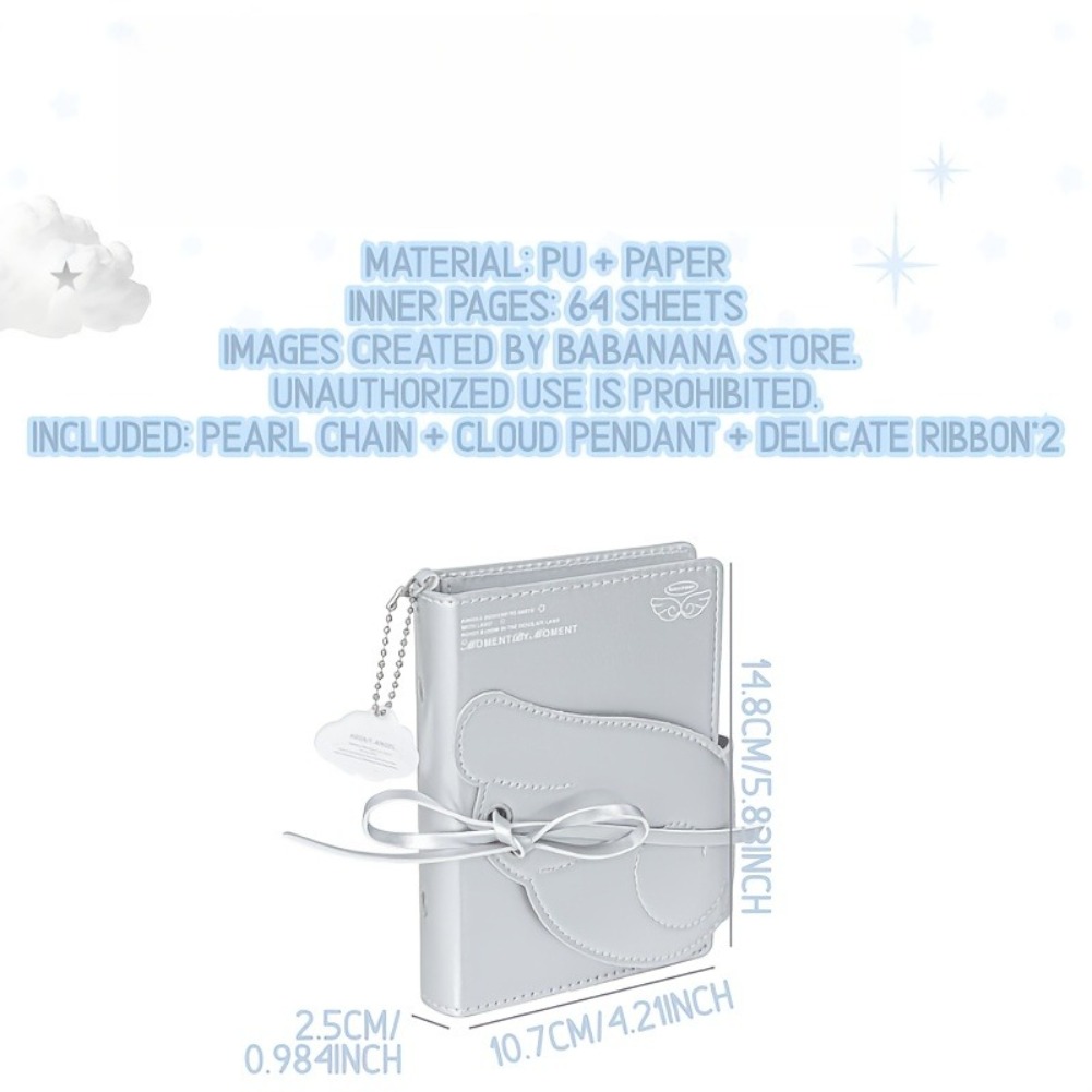 Kawaii Angel Wings Notebook A7 - Leather Work Notepad 评论和价格