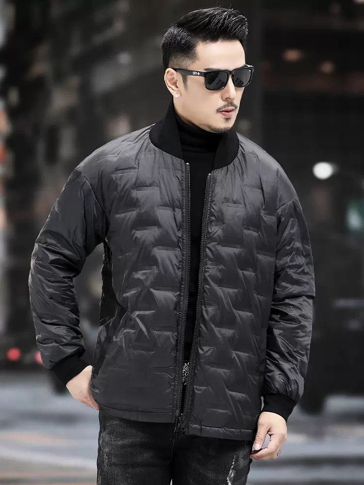 Winter Men Warm Work Down Jack - Leather Work Jacket With Hood 评论和价格