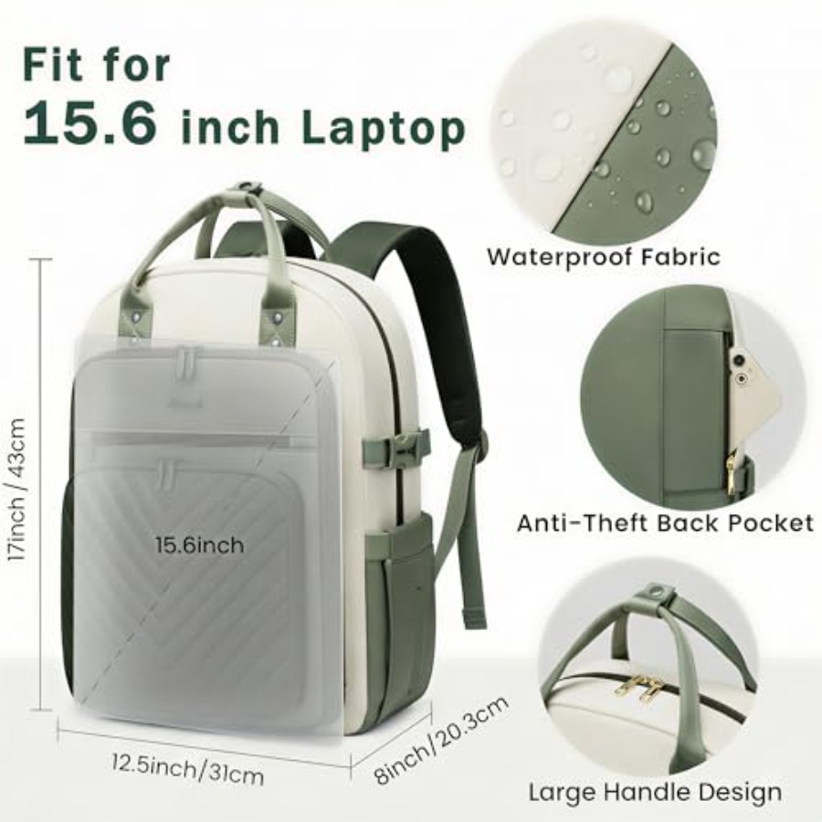 Laptop Backpack for Women, Wat - Leather Works 评论和价格