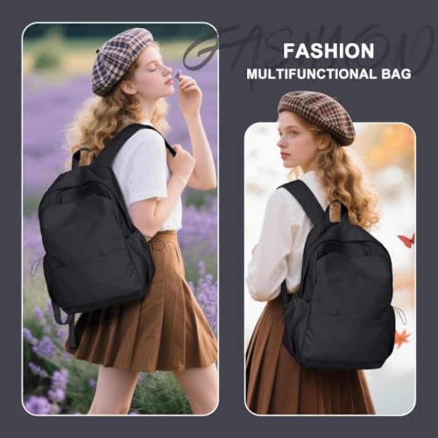 Black Backpack for Women, Smal - Leather Works 评论和价格